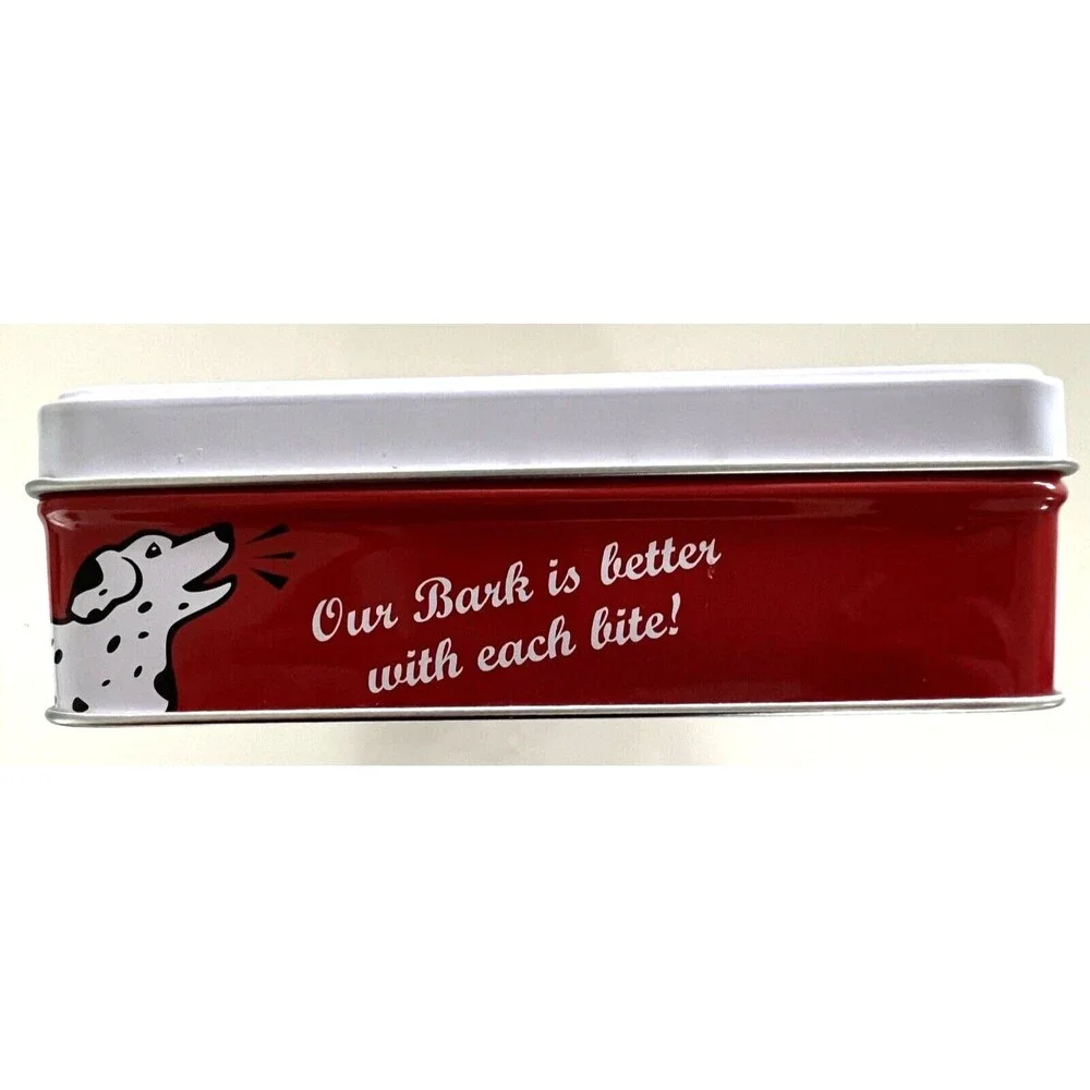 William Sonoma Peppermint Bark Tin with Lid Storage Christmas Collectible